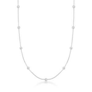 COLAR DE PRATA BOLINHAS VENEZIANAS - 45cm