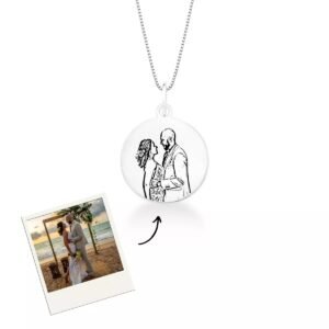 COLAR DE PRATA MEDALHA PERSONALIZADA, COM FOTO OU FRASE