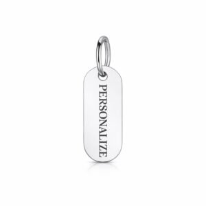 Pingente placa retangular - 15x5 - prata 925