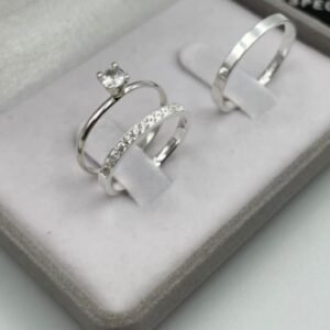 ALIANÇA 2MM RETA (15 PEDRAS EM ZIRCONIA) |