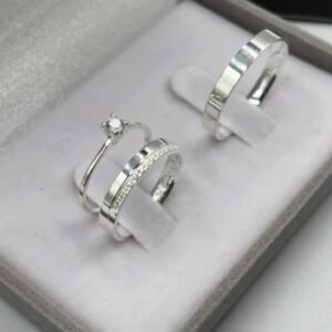 ALIANÇA 3MM (15 PEDRAS ZIRCÔNIA) | PRATA 950