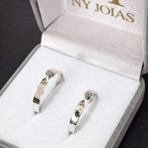 PAR DE ALIANÇA PRATA 950