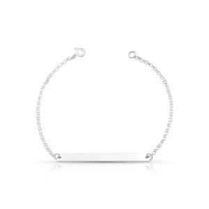 PULSEIRA DE PRATA PLAQUINHA PERSONALIZADA