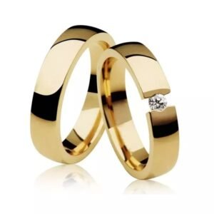 PAR DE ALIANÇA DE CASAMENTO 18K TRADICIONAL - 4,0MM