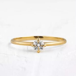 ANEL DE NOIVADO OURO SOLITÁRIO SAORI