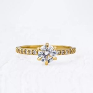 ANEL DE NOIVADO OURO SOLITÁRIO AKIRA