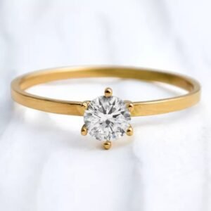 ANEL DE NOIVADO OURO SOLITÁRIO ATARA