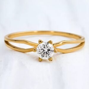 ANEL DE NOIVADO OURO SOLITÁRIO YUKI